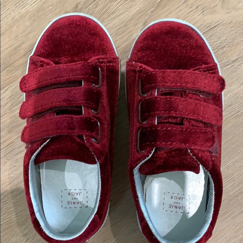 Red velvet sneakers